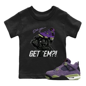 Jordan 4 Canyon Purple Sneaker Match Tees Pug Get Em Sneaker Tees Jordan 4 Canyon Purple Sneaker Release Tees Kids Shirts
