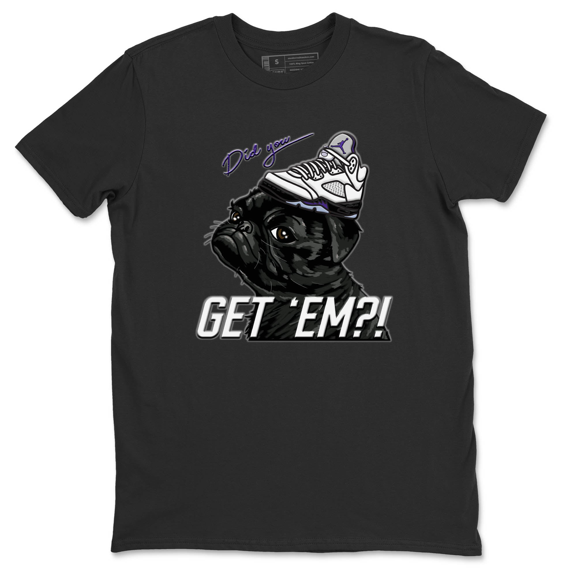 Jordan 5 Concord Sneaker Match Tees Pug Get Em Sneaker Tees Jordan 5 Concord Sneaker Release Tees Unisex Shirts