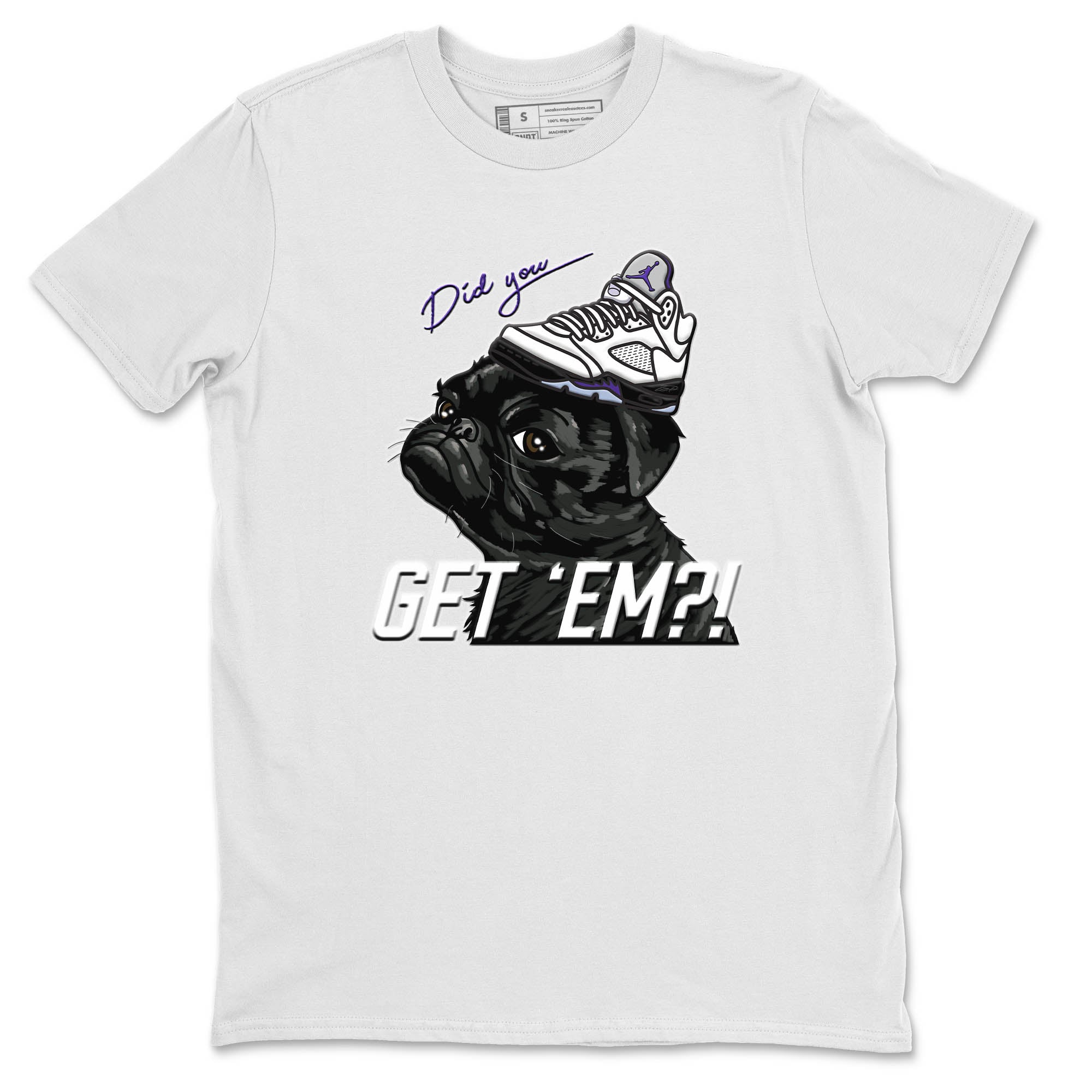 Jordan 5 Concord Sneaker Match Tees Pug Get Em Sneaker Tees Jordan 5 Concord Sneaker Release Tees Unisex Shirts