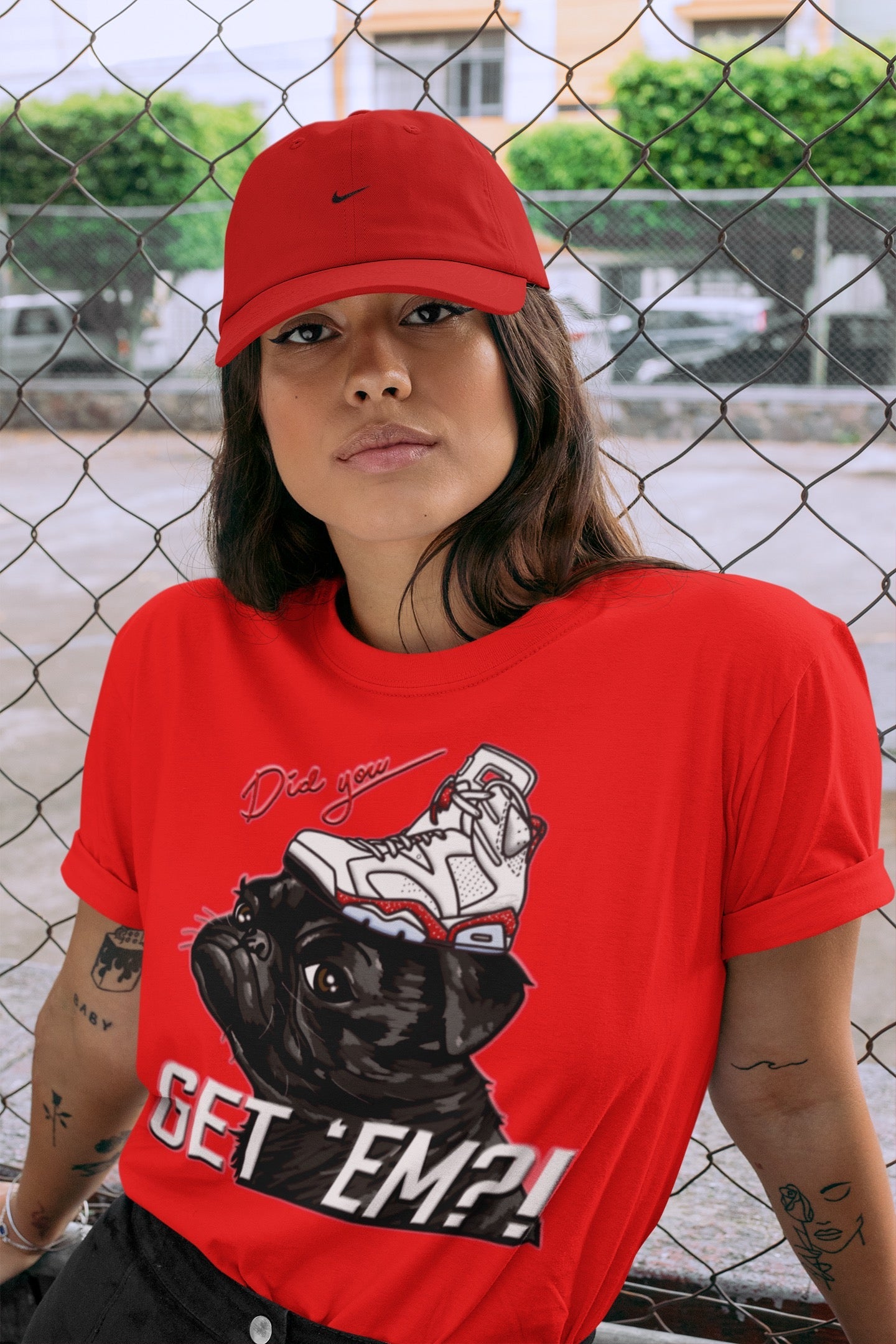 Jordan 6 Red Velvet Cookies Sneaker Match Tees Pug Get Em Sneaker Tees Jordan 6 Red Velvet Cookies Sneaker Release Tees Unisex Shirts