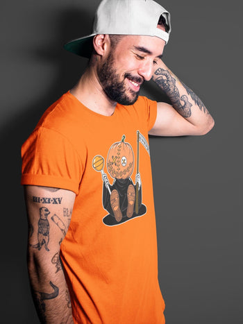 Jordan 1 Electro Orange unique Halloween sneaker tee Pumpkin Head Sneaker Tees Jordan 1 Electro Orange Sneaker Release Tees Unisex Shirts