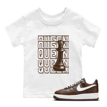 AF1 Chocolate shirt to match jordans Queen sneaker tees Air Force 1 Chocolate SNRT Sneaker Tees Youth Kid's Baby Shirt White 1 T-Shirt