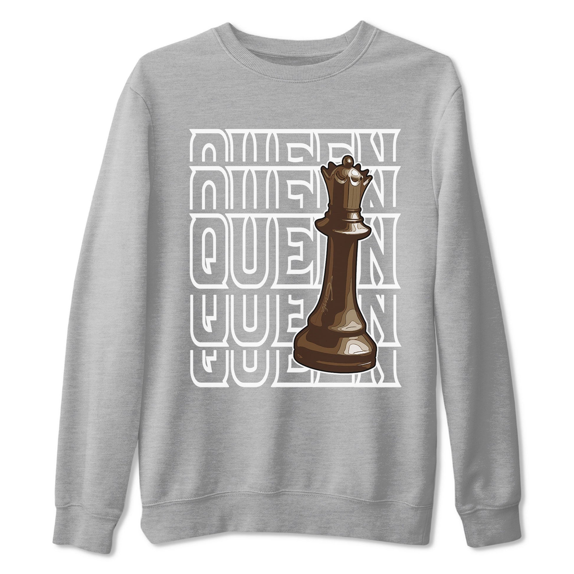 AF1 Chocolate shirt to match jordans Queen sneaker tees Air Force 1 Chocolate SNRT Sneaker Release Tees Cotton Sneaker Tee Heather Grey 2 T-Shirt