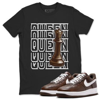 AF1 Chocolate shirt to match jordans Queen sneaker tees Air Force 1 Chocolate SNRT Sneaker Release Tees Cotton Sneaker Tee Black 1 T-Shirt