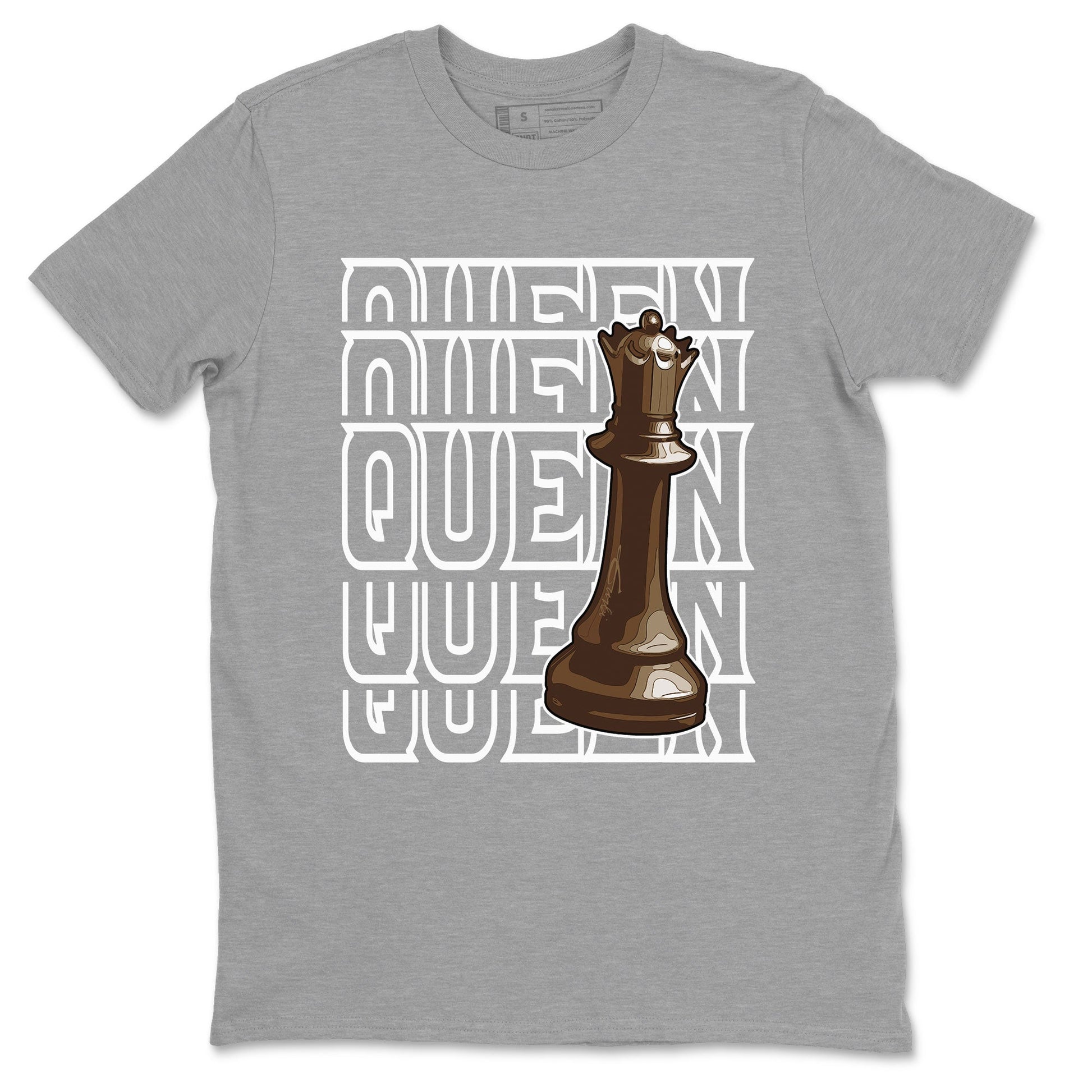 AF1 Chocolate shirt to match jordans Queen sneaker tees Air Force 1 Chocolate SNRT Sneaker Release Tees Cotton Sneaker Tee Heather Grey 2 T-Shirt