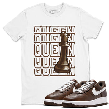 AF1 Chocolate shirt to match jordans Queen sneaker tees Air Force 1 Chocolate SNRT Sneaker Release Tees Cotton Sneaker Tee White 1 T-Shirt