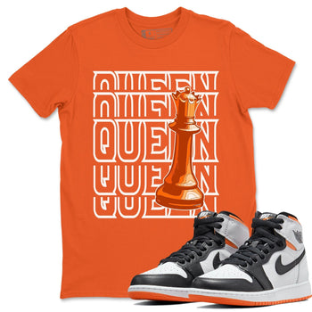 Jordan 1 Electro Orange Sneaker Match Tees Queen Sneaker Tees Jordan 1 Electro Orange Sneaker Release Tees Unisex Shirts