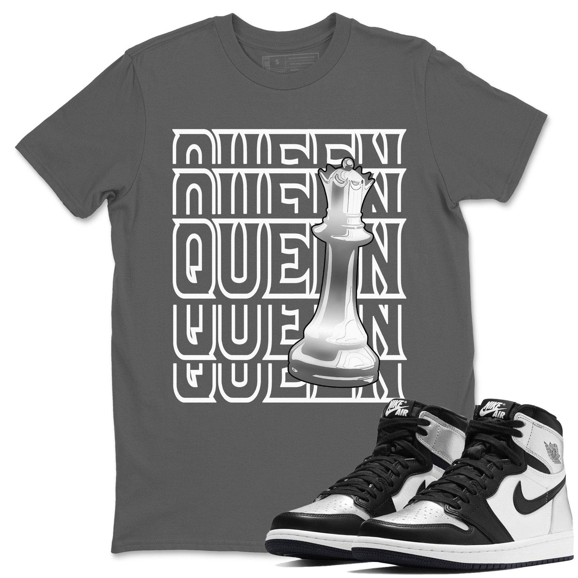 Jordan 1 Silver Toe Sneaker Match Tees Queen Sneaker Tees Jordan 1 Silver Toe Sneaker Release Tees Unisex Shirts