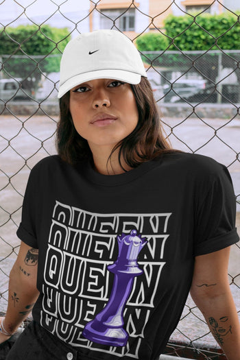 Jordan 1 WMNS Court Purple Sneaker Match Tees Queen Sneaker Tees Jordan 1 WMNS Court Purple Sneaker Release Tees Unisex Shirts