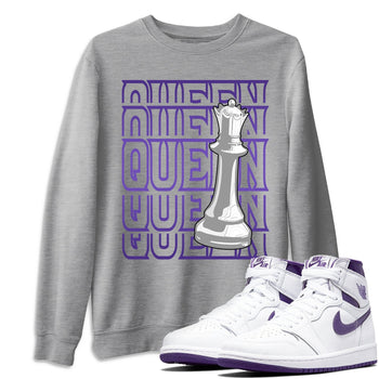 Jordan 1 WMNS Court Purple Sneaker Match Tees Queen Sneaker Tees Jordan 1 WMNS Court Purple Sneaker Release Tees Unisex Shirts