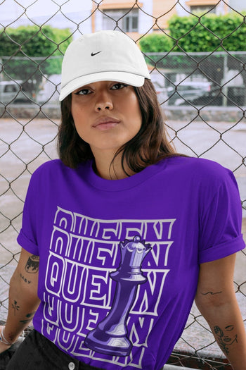 Jordan 1 WMNS Court Purple Sneaker Match Tees Queen Sneaker Tees Jordan 1 WMNS Court Purple Sneaker Release Tees Unisex Shirts