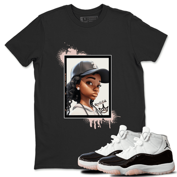11s WMNS Neapolitan shirt to match jordans Queen sneaker tees Air Jordan 11 Neapolitan SNRT Sneaker Tees Sneaker Matching Shirt Unisex Black 1 T-Shirt