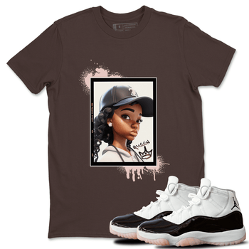 11s WMNS Neapolitan shirt to match jordans Queen sneaker tees Air Jordan 11 Neapolitan SNRT Sneaker Tees Sneaker Matching Shirt Unisex Dark Chocolate 1 T-Shirt
