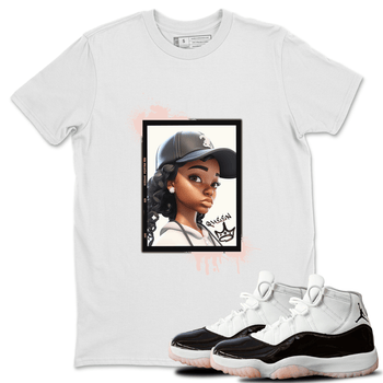 11s WMNS Neapolitan shirt to match jordans Queen sneaker tees Air Jordan 11 Neapolitan SNRT Sneaker Tees Sneaker Matching Shirt Unisex White 1 T-Shirt