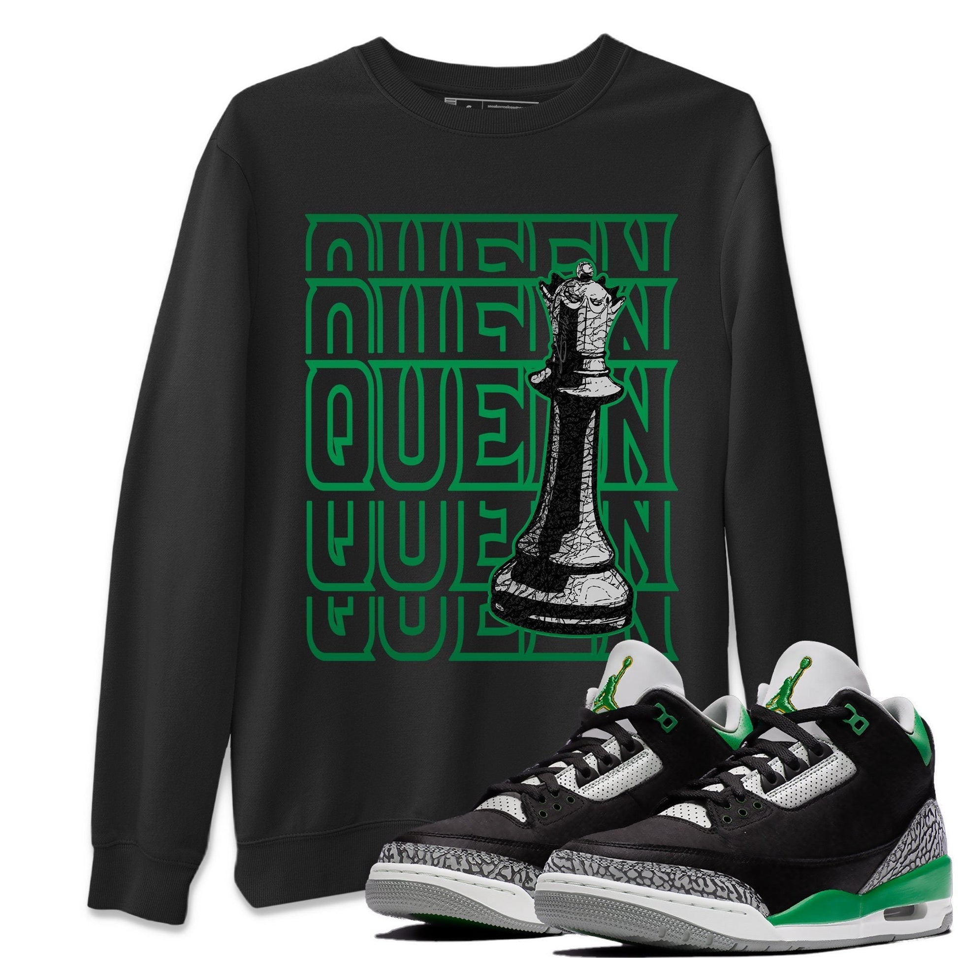 Jordan 3 Pine Green Sneaker Match Tees Queen Sneaker Tees Jordan 3 Pine Green Sneaker Release Tees Unisex Shirts