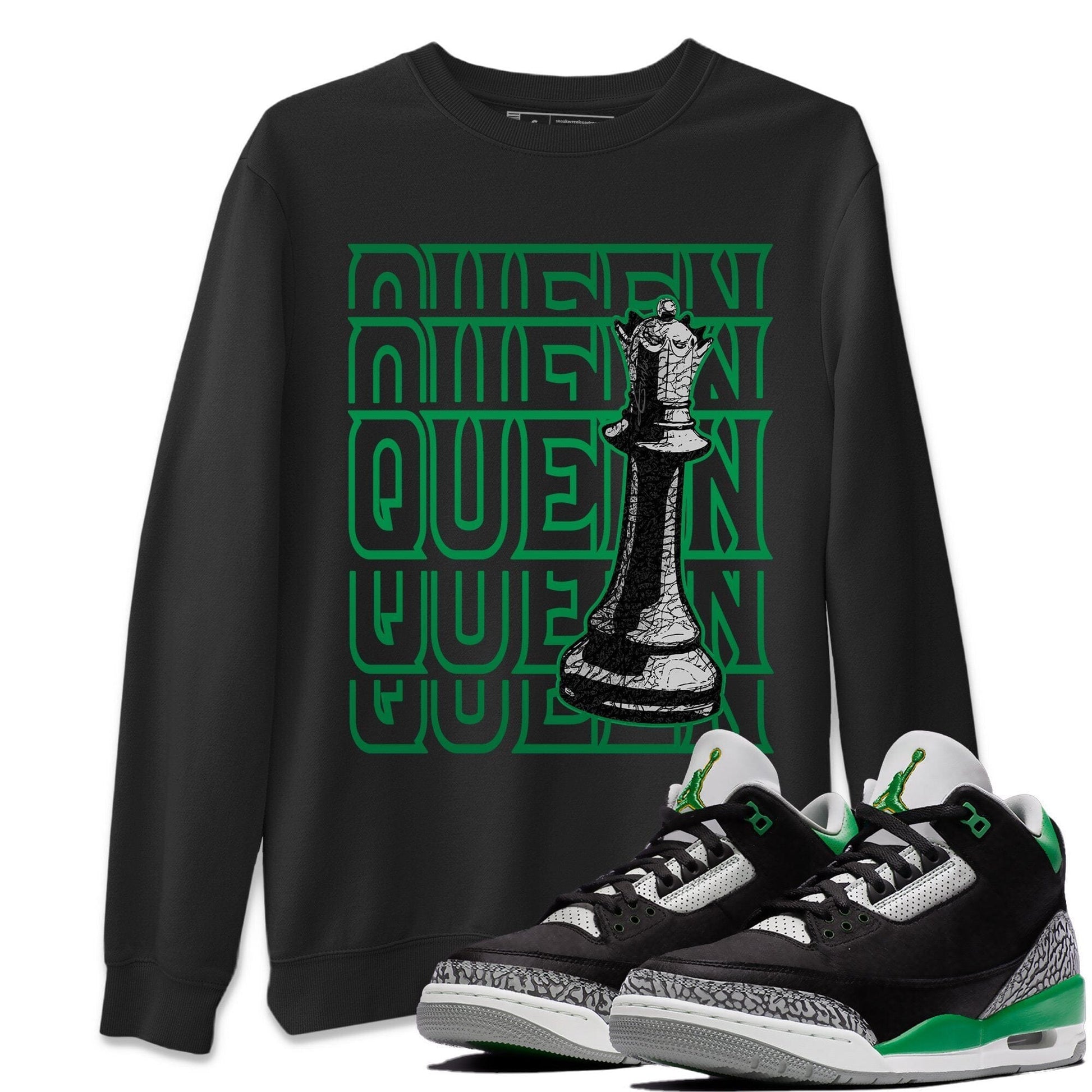 Jordan 3 Pine Green Sneaker Match Tees Queen Sneaker Tees Jordan 3 Pine Green Sneaker Release Tees Unisex Shirts