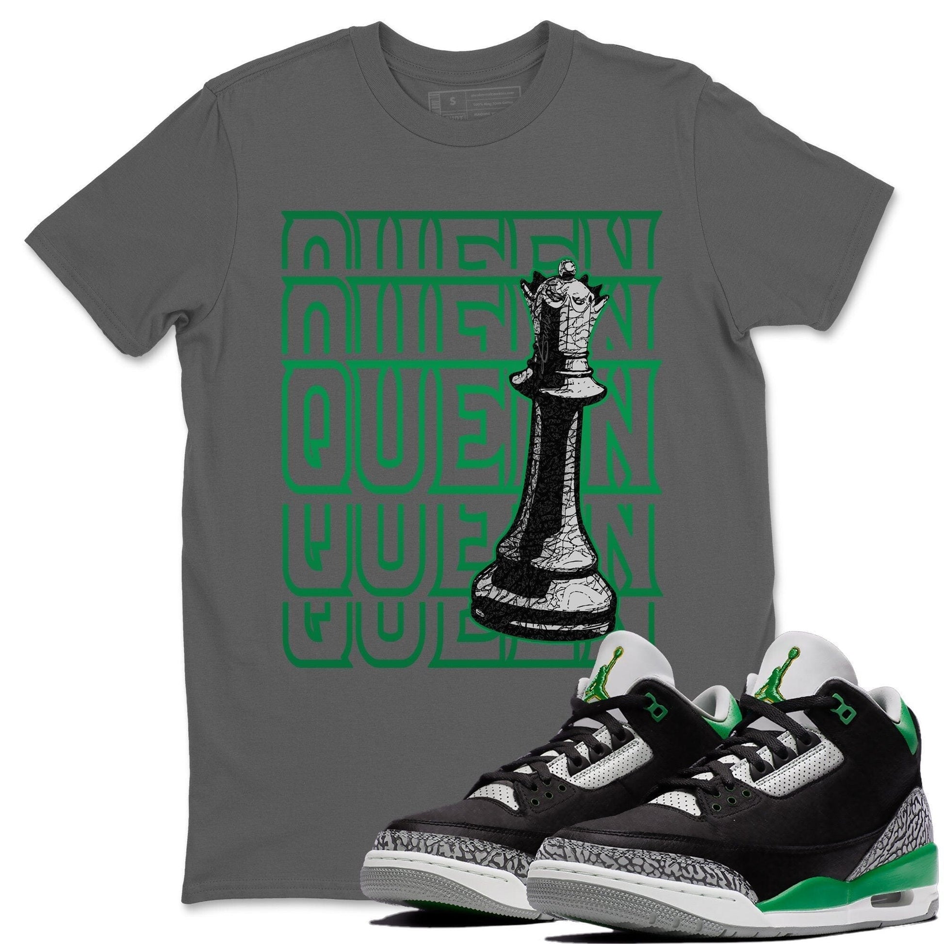Jordan 3 Pine Green Sneaker Match Tees Queen Sneaker Tees Jordan 3 Pine Green Sneaker Release Tees Unisex Shirts