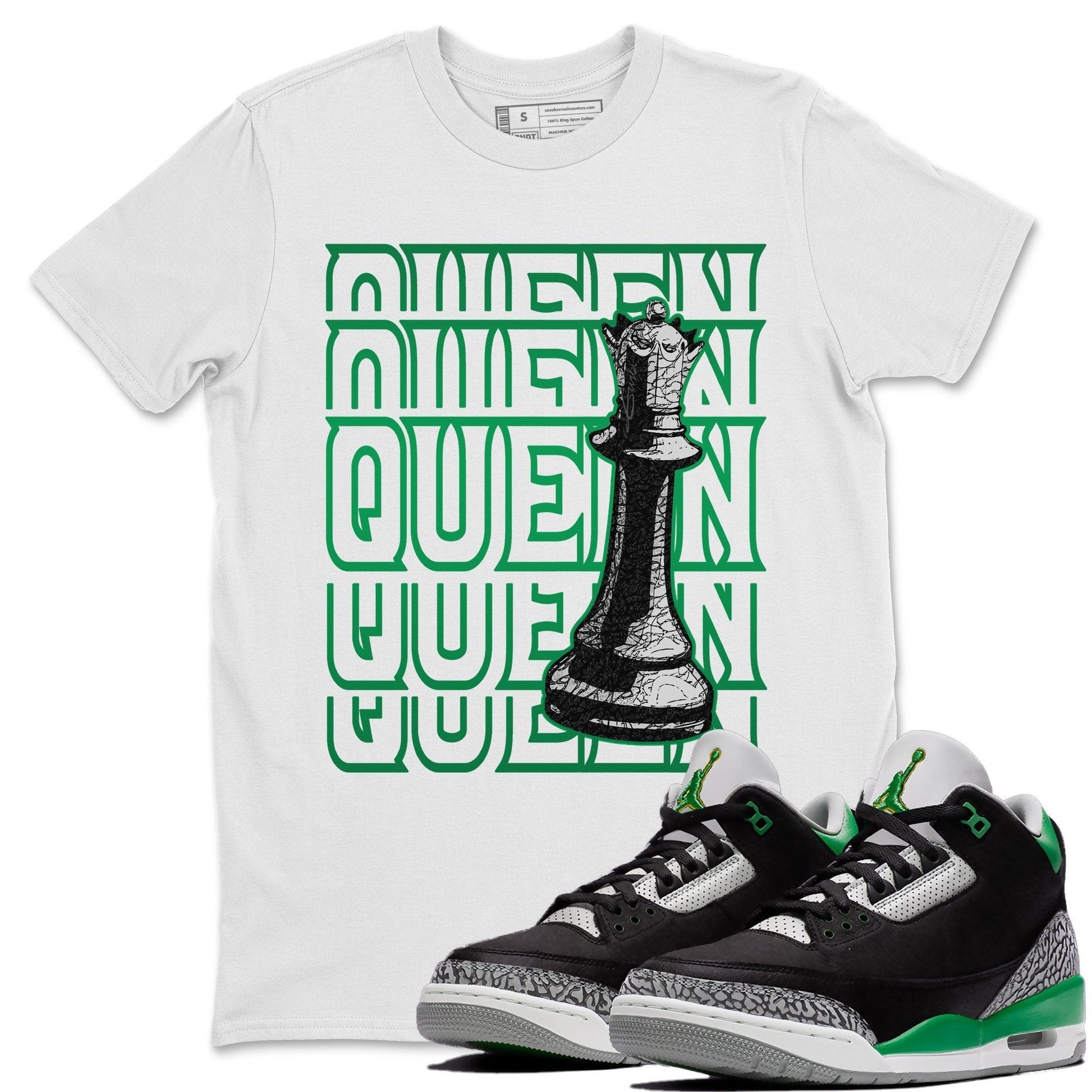 Jordan 3 Pine Green Sneaker Match Tees Queen Sneaker Tees Jordan 3 Pine Green Sneaker Release Tees Unisex Shirts