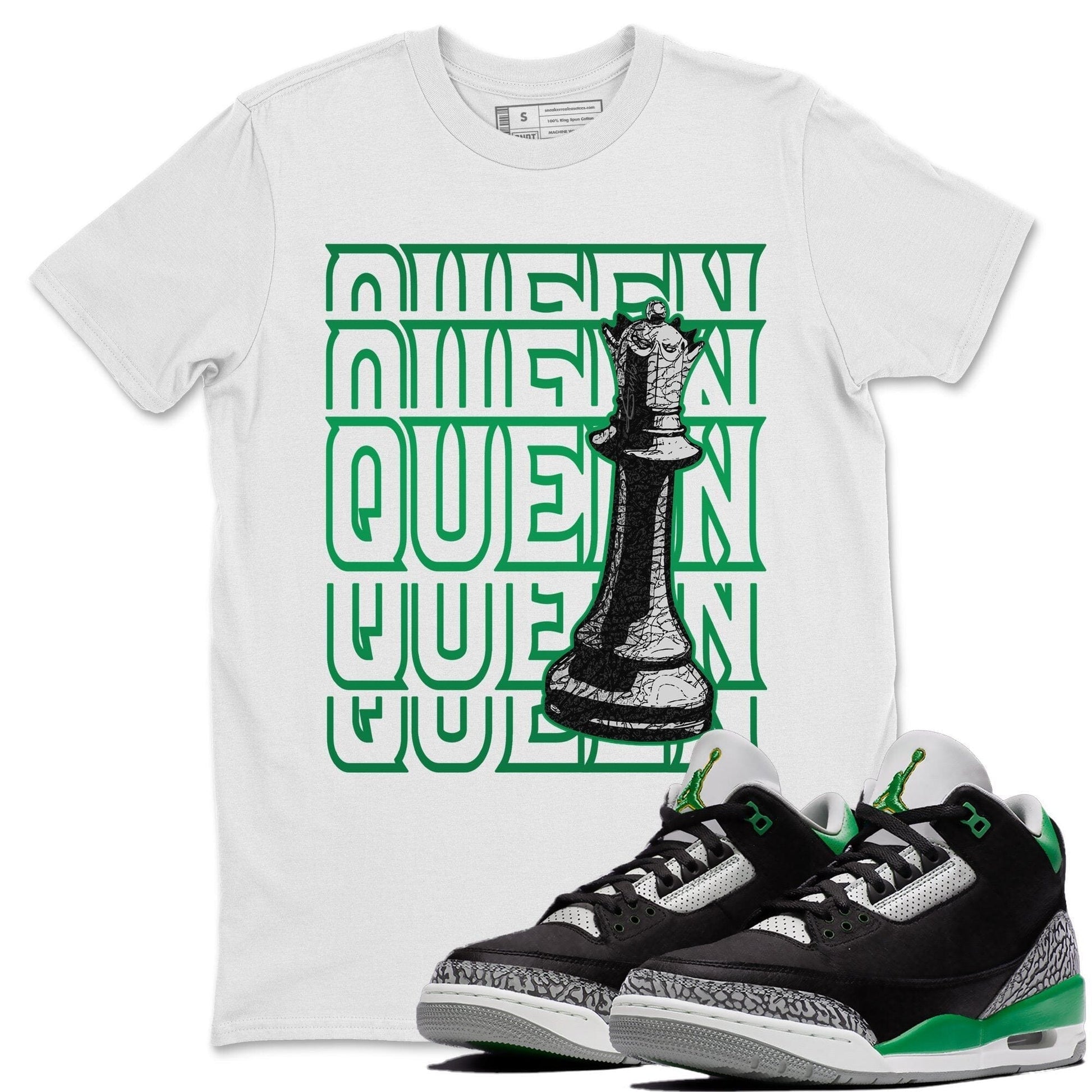Jordan 3 Pine Green Sneaker Match Tees Queen Sneaker Tees Jordan 3 Pine Green Sneaker Release Tees Unisex Shirts