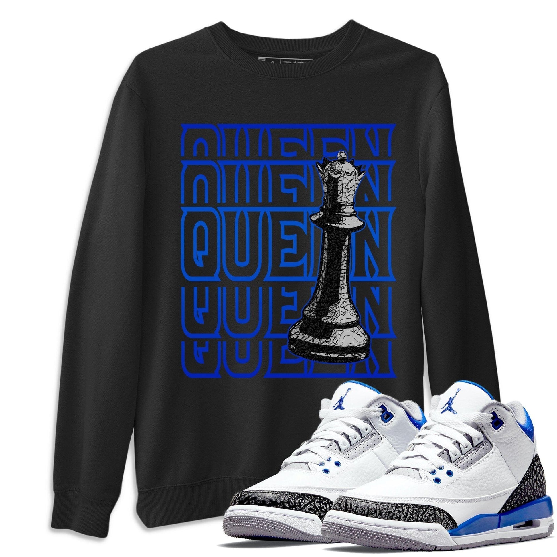 Jordan 3 Racer Blue Sneaker Match Tees Queen Sneaker Tees Jordan 3 Racer Blue Sneaker Release Tees Unisex Shirts