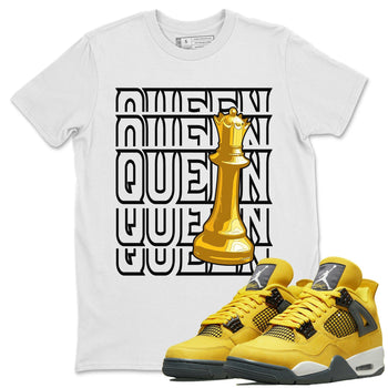 Jordan 4 Lightning Sneaker Match Tees Queen Sneaker Tees Jordan 4 Lightning Sneaker Release Tees Unisex Shirts