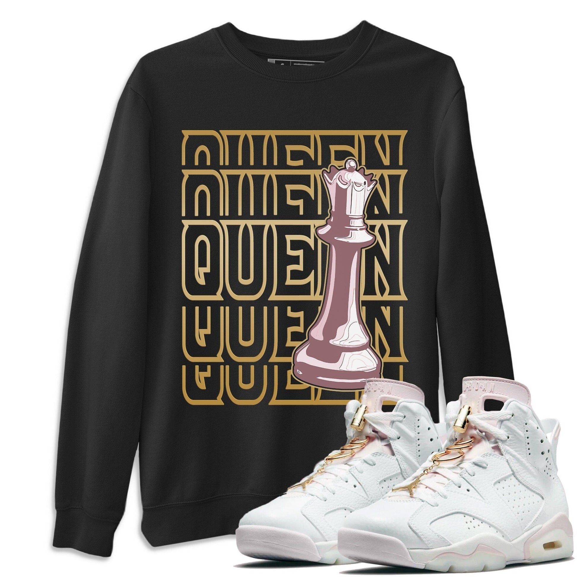 Jordan 6 Gold Hoops Sneaker Match Tees Queen Sneaker Tees Jordan 6 Gold Hoops Sneaker Release Tees Unisex Shirts