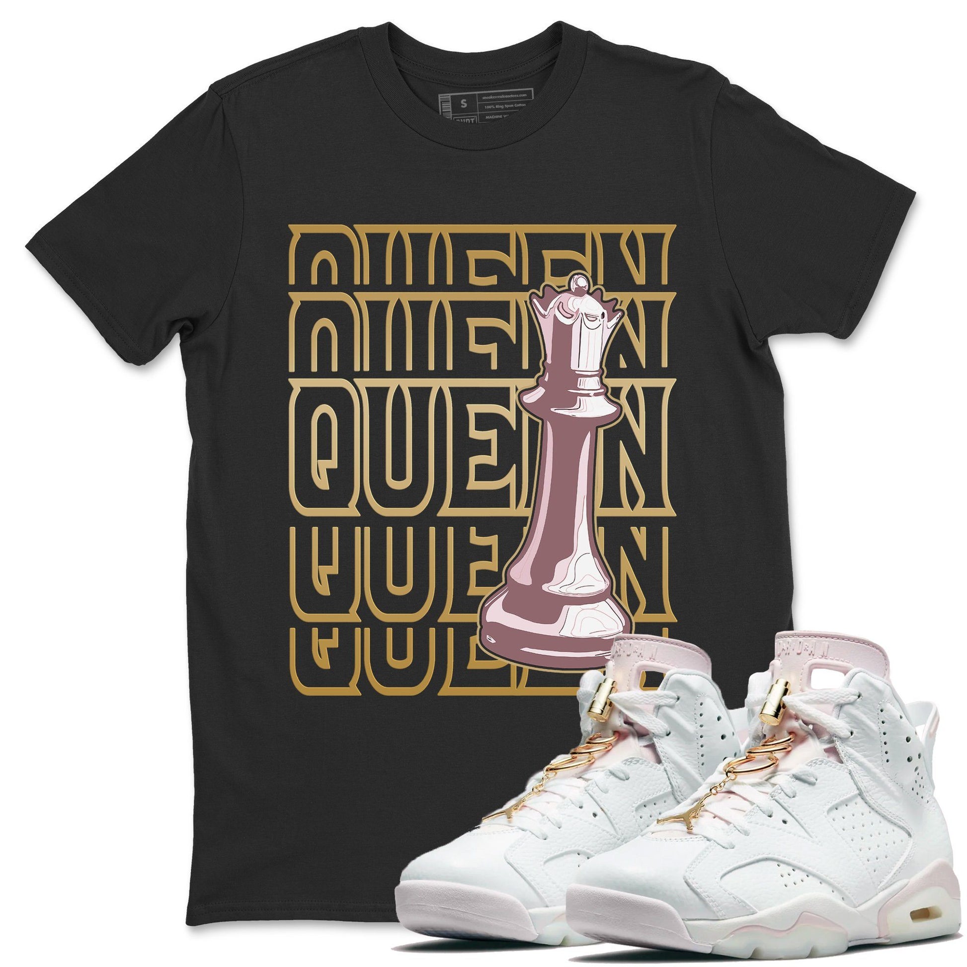 Jordan 6 Gold Hoops Sneaker Match Tees Queen Sneaker Tees Jordan 6 Gold Hoops Sneaker Release Tees Unisex Shirts