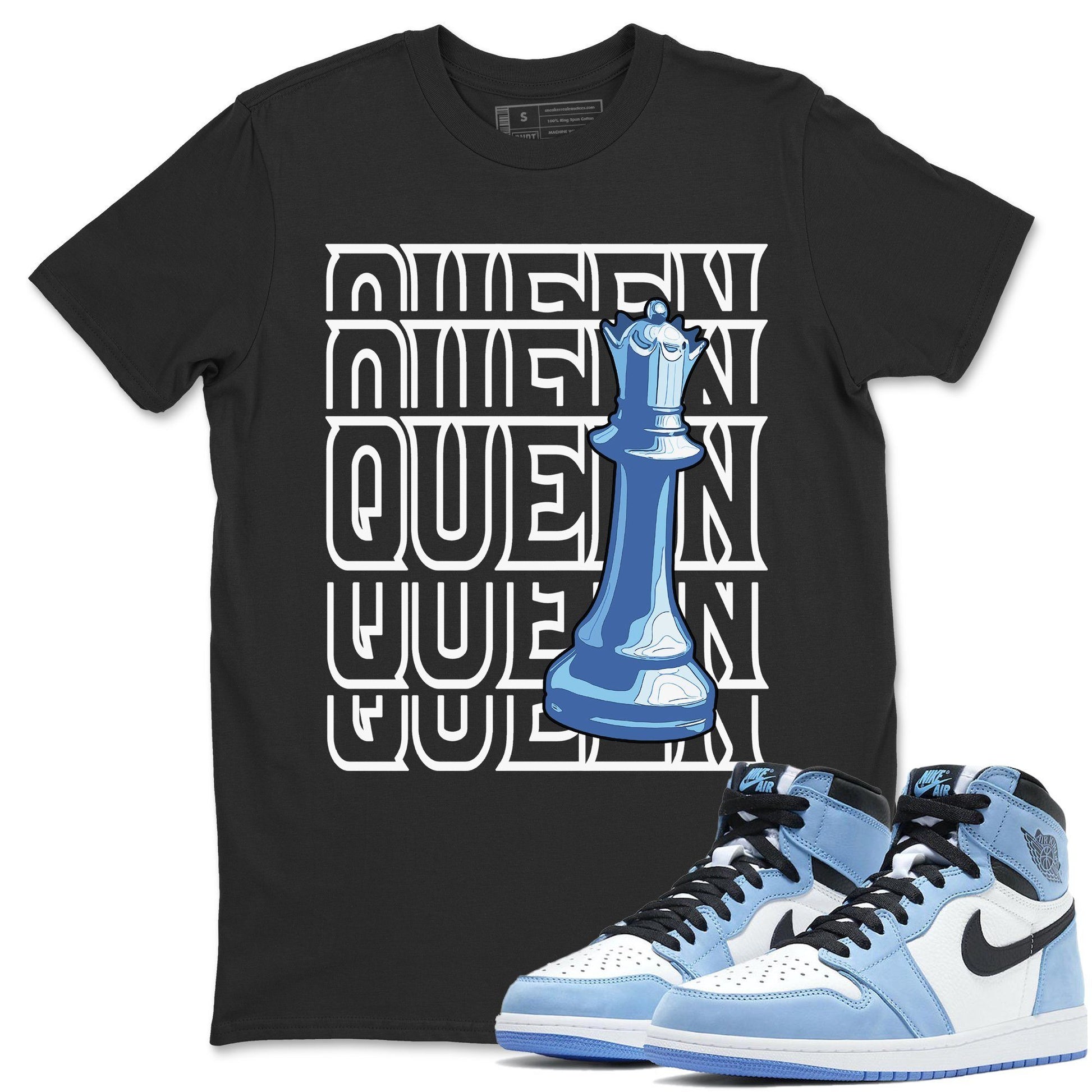 Jordan 1 University Blue Sneaker Match Tees Queen Sneaker Tees Jordan 1 University Blue Sneaker Release Tees Unisex Shirts