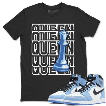 Jordan 1 University Blue Sneaker Match Tees Queen Sneaker Tees Jordan 1 University Blue Sneaker Release Tees Unisex Shirts