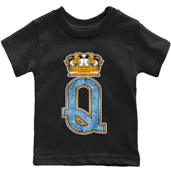 Jordan 1 Denim Sneaker Match Tees Queen Crown Sneaker Tees Jordan 1 Denim Sneaker Release Tees Kids Shirts