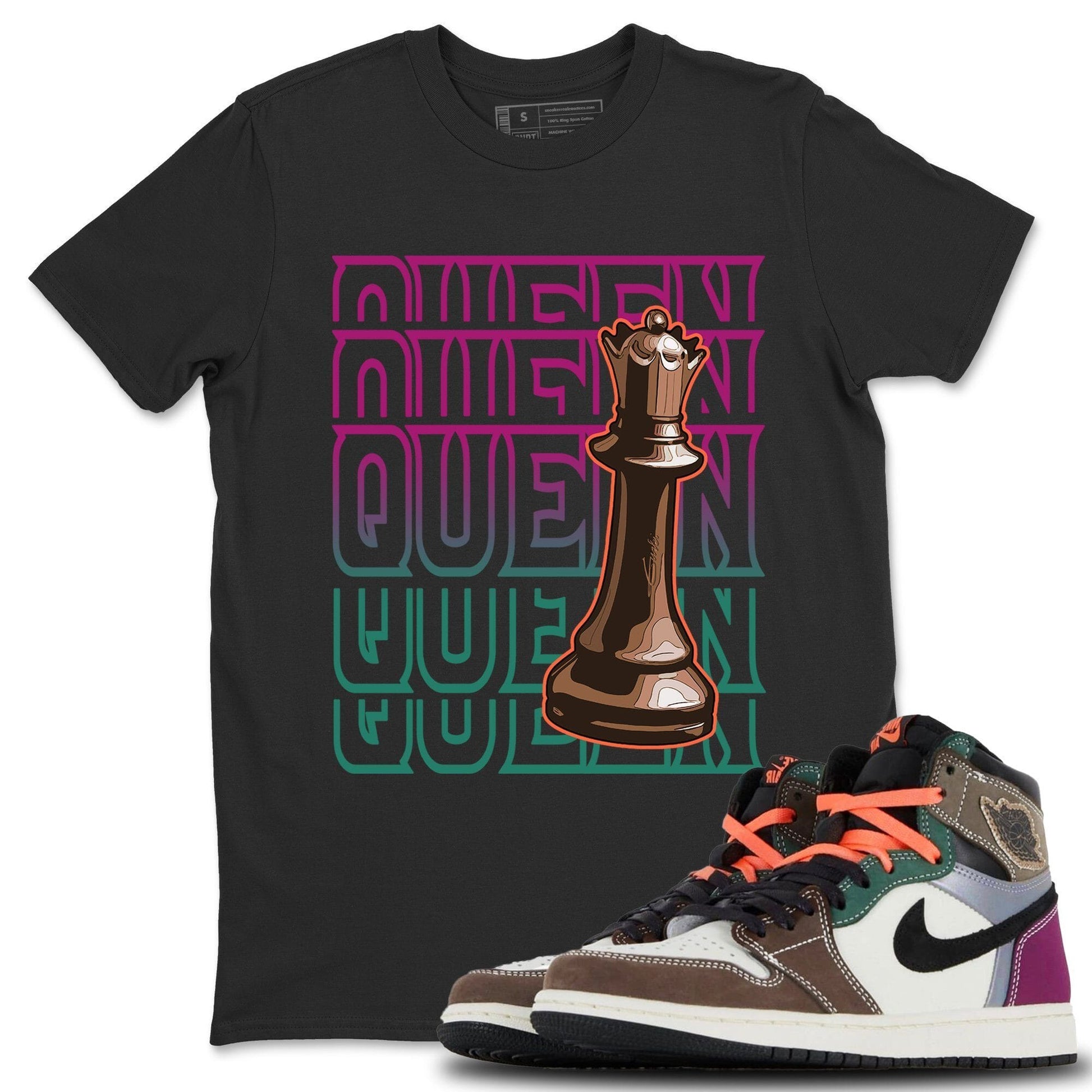 Jordan 1 Hand Crafted Sneaker Match Tees Queen Sneaker Tees Jordan 1 Hand Crafted Sneaker Release Tees Unisex Shirts