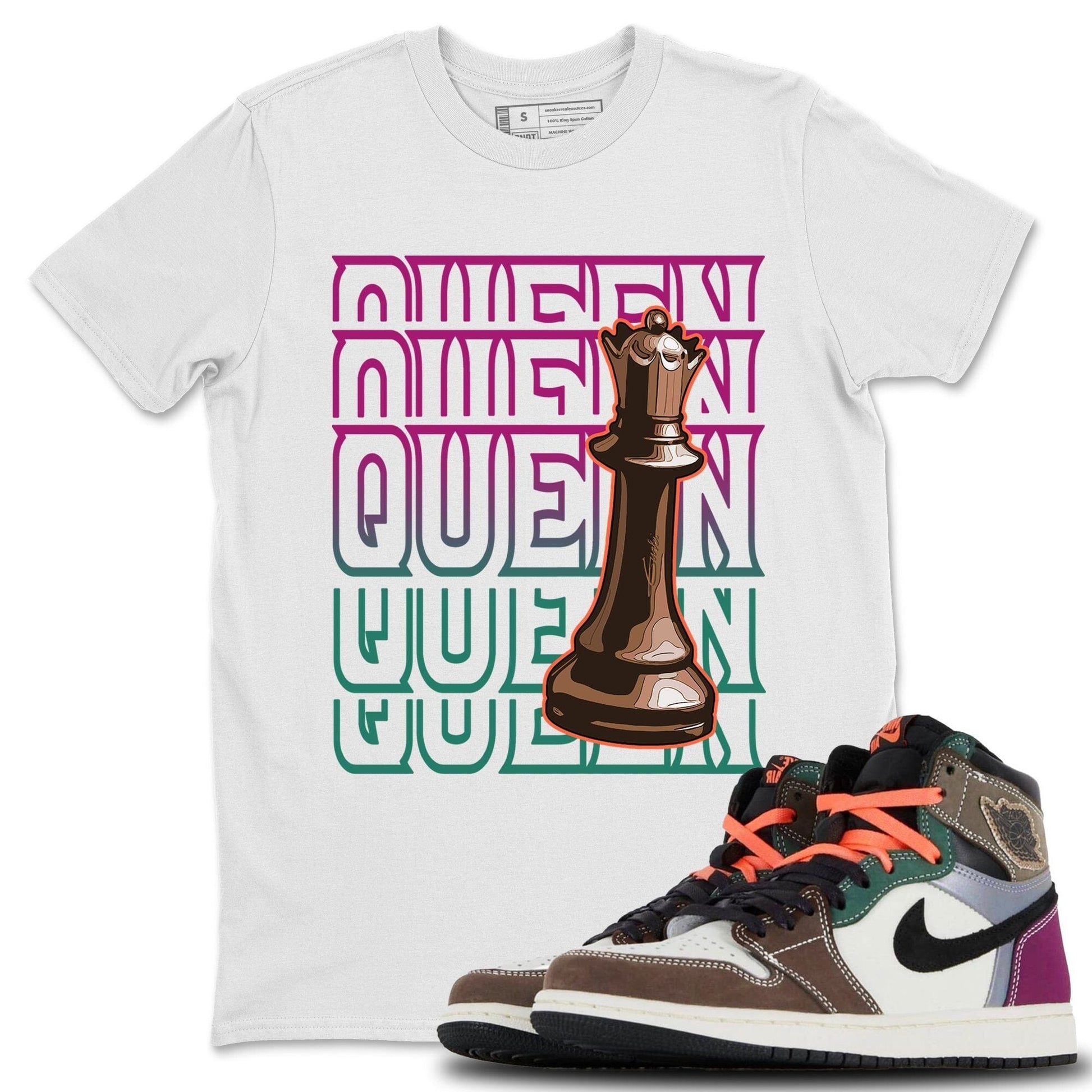 Jordan 1 Hand Crafted Sneaker Match Tees Queen Sneaker Tees Jordan 1 Hand Crafted Sneaker Release Tees Unisex Shirts