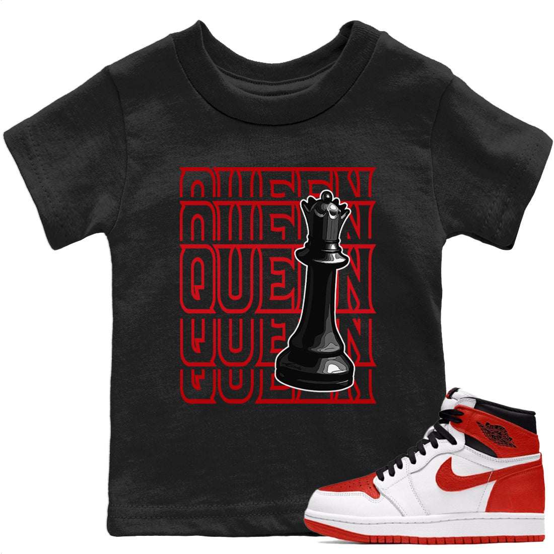 Jordan 1 Heritage Sneaker Match Tees Queen Sneaker Tees Jordan 1 Heritage Sneaker Release Tees Kids Shirts