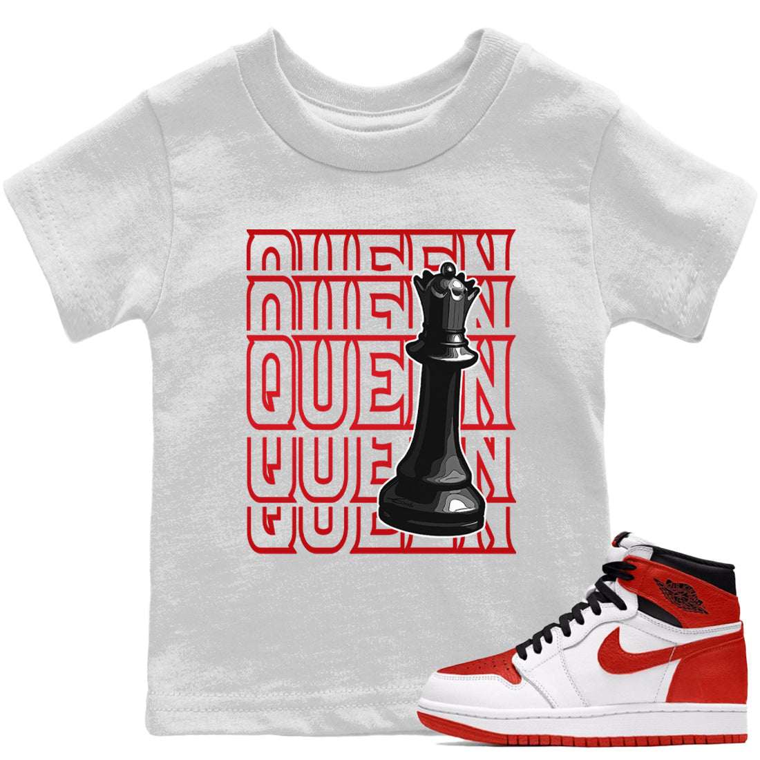 Jordan 1 Heritage Sneaker Match Tees Queen Sneaker Tees Jordan 1 Heritage Sneaker Release Tees Kids Shirts