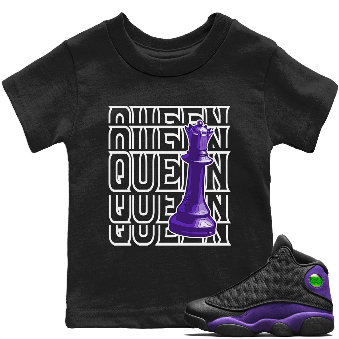 Jordan 13 Court Purple Sneaker Match Tees Queen Sneaker Tees Jordan 13 Court Purple Sneaker Release Tees Kids Shirts