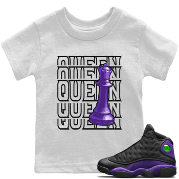 Jordan 13 Court Purple Sneaker Match Tees Queen Sneaker Tees Jordan 13 Court Purple Sneaker Release Tees Kids Shirts