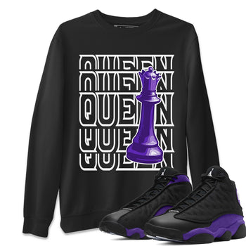 Jordan 13 Court Purple Sneaker Match Tees Queen Sneaker Tees Jordan 13 Court Purple Sneaker Release Tees Unisex Shirts