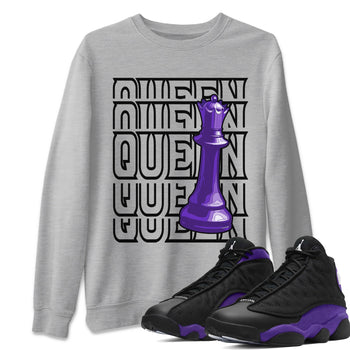 Jordan 13 Court Purple Sneaker Match Tees Queen Sneaker Tees Jordan 13 Court Purple Sneaker Release Tees Unisex Shirts