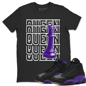 Jordan 13 Court Purple Sneaker Match Tees Queen Sneaker Tees Jordan 13 Court Purple Sneaker Release Tees Unisex Shirts