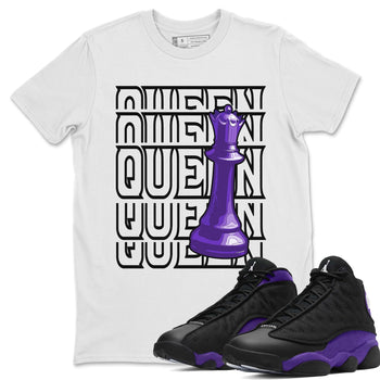 Jordan 13 Court Purple Sneaker Match Tees Queen Sneaker Tees Jordan 13 Court Purple Sneaker Release Tees Unisex Shirts