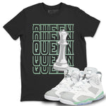 Jordan 6 Mint Foam Sneaker Match Tees Queen Sneaker Tees Jordan 6 Mint Foam Sneaker Release Tees Unisex Shirts