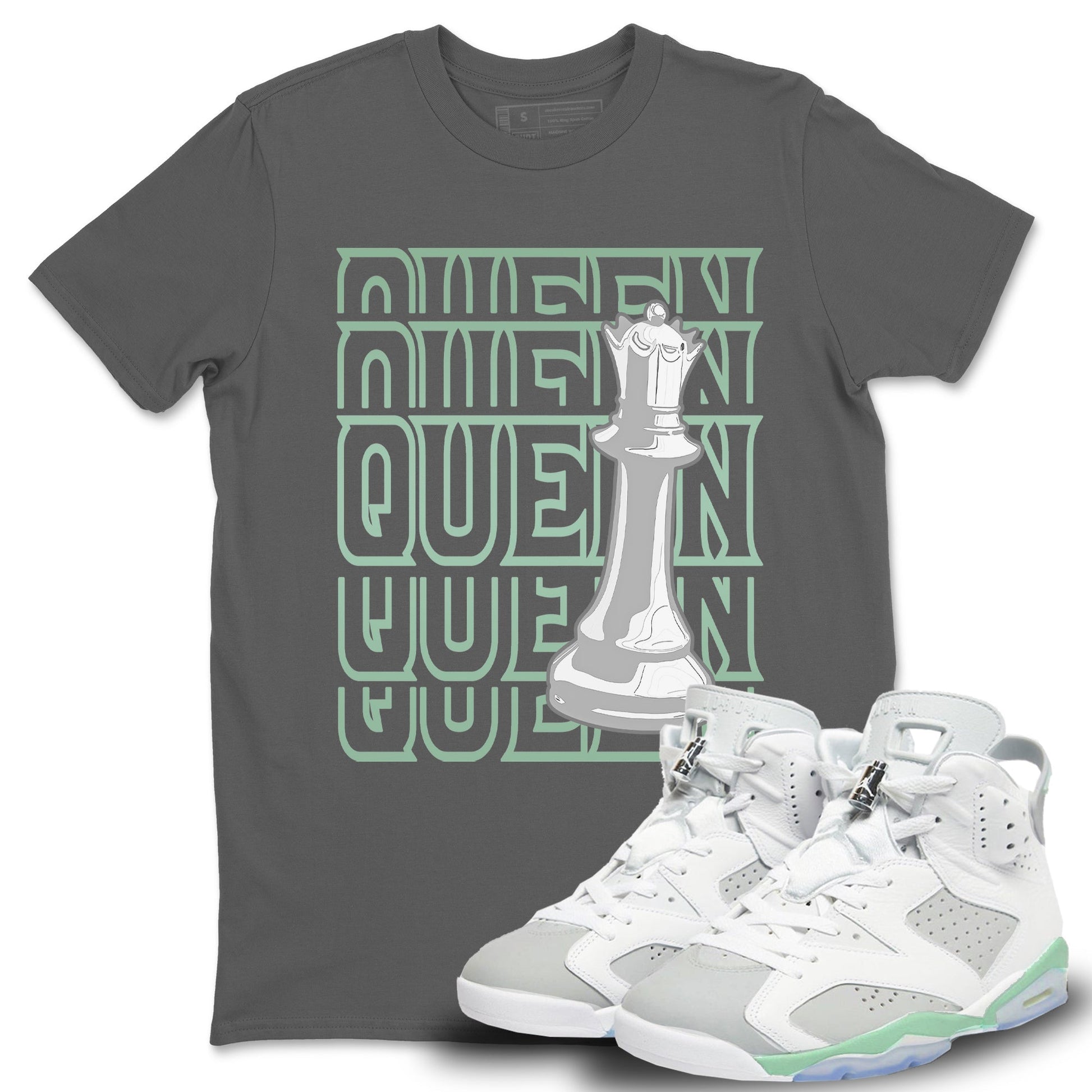 Jordan 6 Mint Foam Sneaker Match Tees Queen Sneaker Tees Jordan 6 Mint Foam Sneaker Release Tees Unisex Shirts