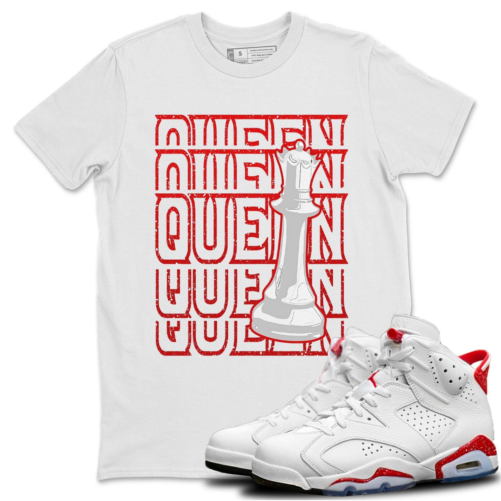 Jordan 6 Red Velvet Cookies Sneaker Match Tees Queen Sneaker Tees Jordan 6 Red Velvet Cookies Sneaker Release Tees Unisex Shirts