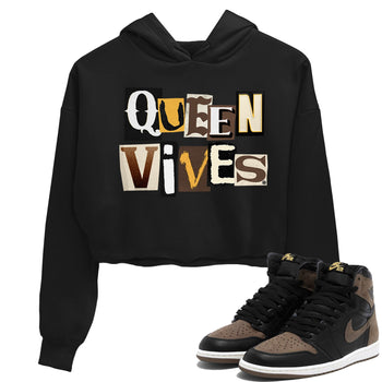 Jordan 1s Palomino shirt to match jordans Queen Vibes sneaker tees Air Jordan 1 Palomino SNRT Sneaker Release Tees Black 1 Crop T-Shirt