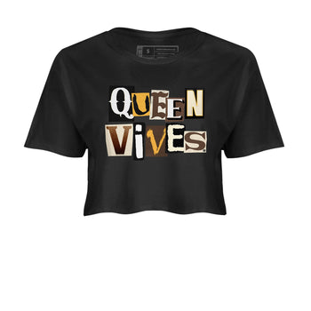 Jordan 1s Palomino shirt to match jordans Queen Vibes sneaker tees Air Jordan 1 Palomino SNRT Sneaker Release Tees Black 2 Crop T-Shirt