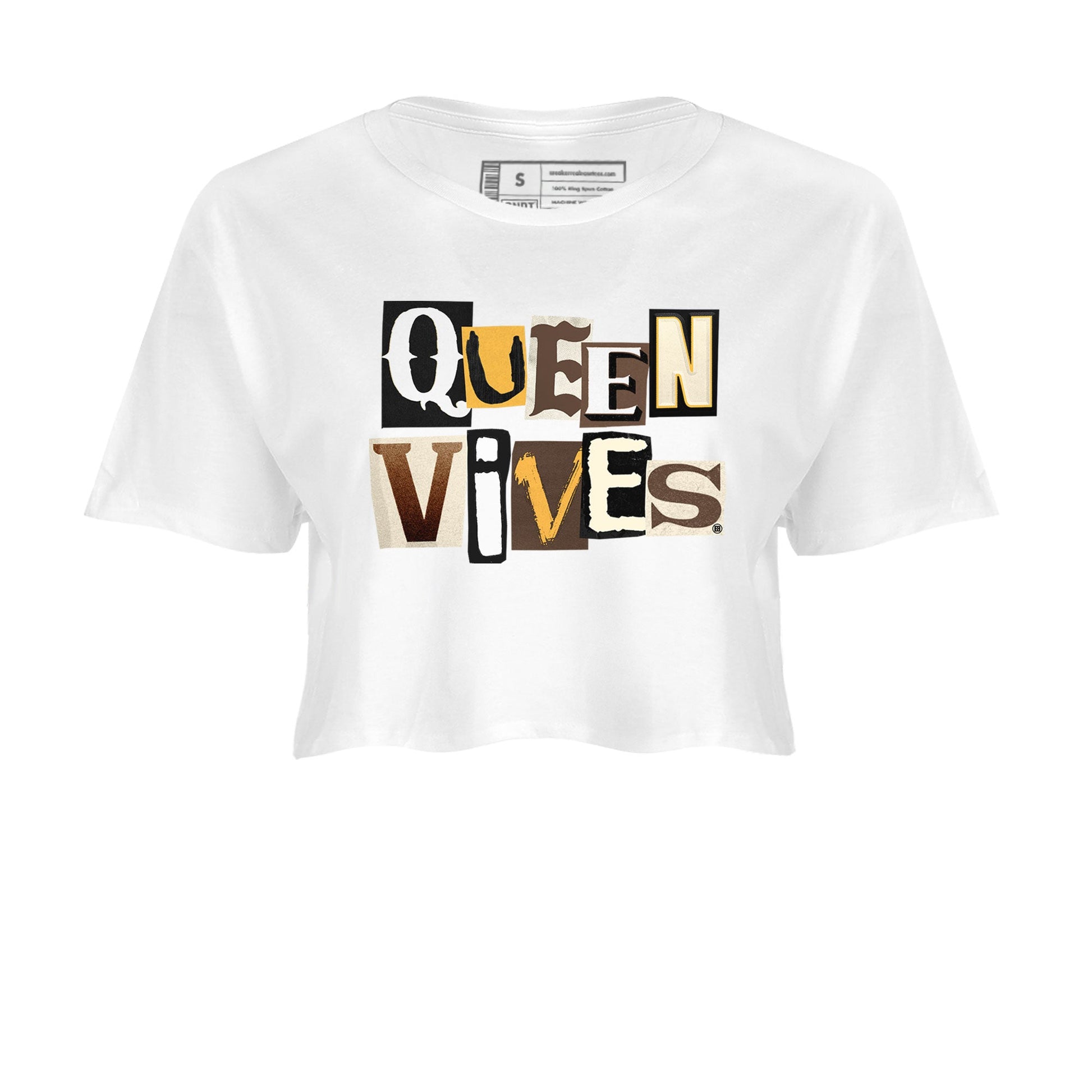 Jordan 1s Palomino shirt to match jordans Queen Vibes sneaker tees Air Jordan 1 Palomino SNRT Sneaker Release Tees White 2 Crop T-Shirt