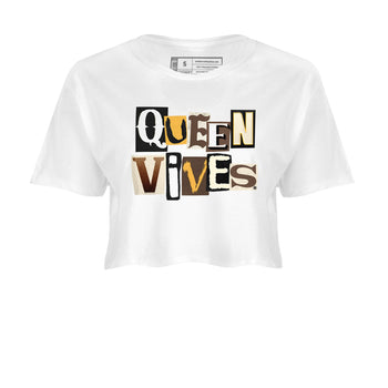 Jordan 1s Palomino shirt to match jordans Queen Vibes sneaker tees Air Jordan 1 Palomino SNRT Sneaker Release Tees White 2 Crop T-Shirt