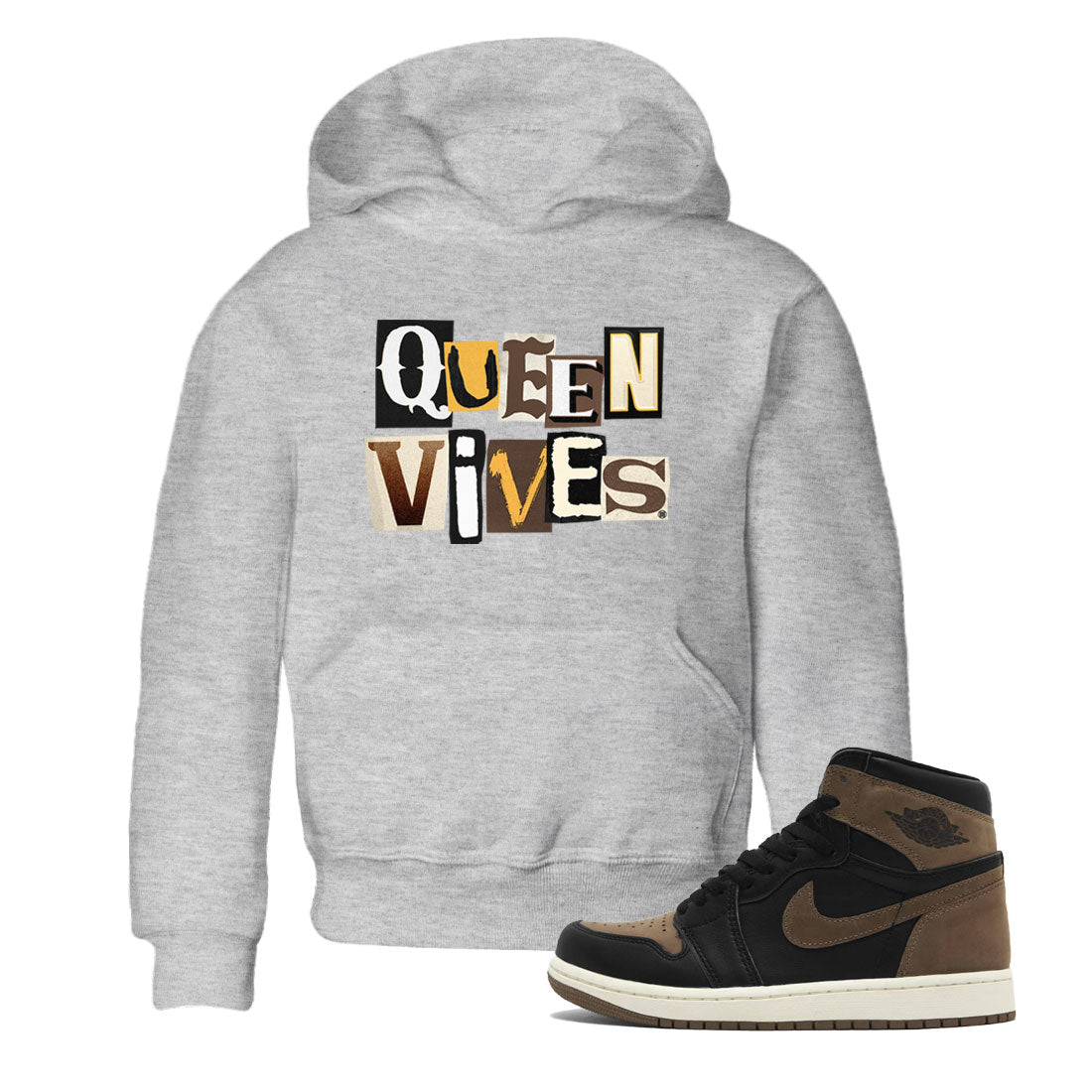 Jordan 1s Palomino shirt to match jordans Queen Vibes sneaker tees Air Jordan 1 Palomino SNRT Sneaker Release Tees Baby Toddler Heather Grey 1 T-Shirt
