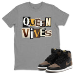 Jordan 1s Palomino shirt to match jordans Queen Vibes sneaker tees Air Jordan 1 Palomino SNRT Sneaker Release Tees Unisex Heather Grey 1 T-Shirt