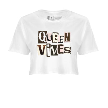 Air Jordan 11 Neapolitan shirt to match jordans Queen Vibes sneaker tees Jordan 11 WMNS Neapolitan SNRT Sneaker Release Tees White 2 Crop T-Shirt